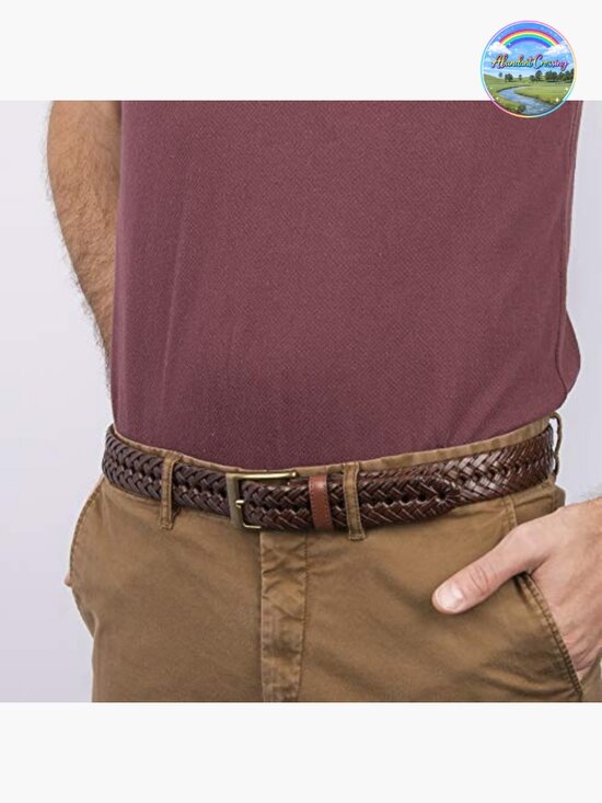 2 7/8 Belt, Casual Pick, Fully Adjustable Lace Braided Leather Strap